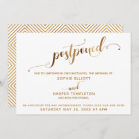 Détails du Mariage reporté Gold Hearts Calligraphi