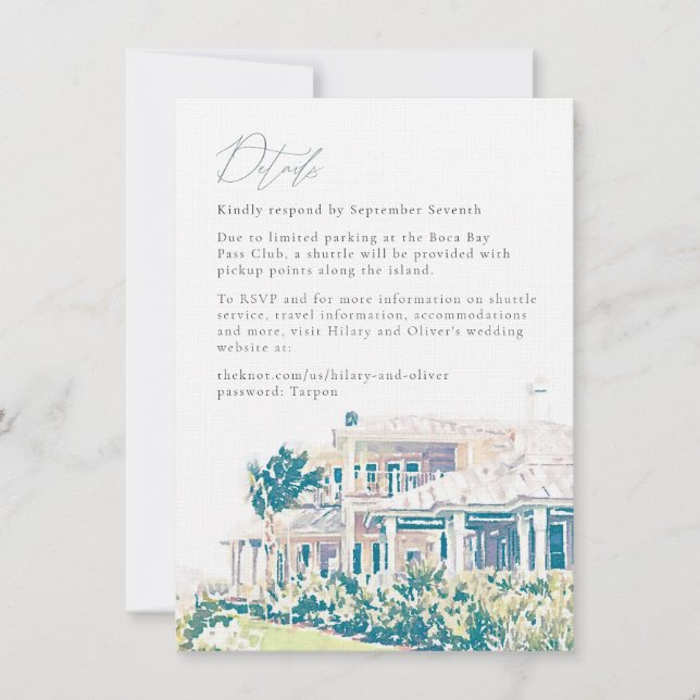 Invitation Détails du week-end d'Hilary et Oliver - Final (Devant)