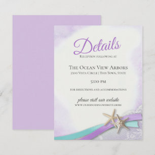 Invitation Détails et informations sur l'étoile de mer et la