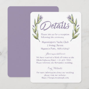 Invitation Détails Floraux Mariage Aquarelle Fleurs Feuilles