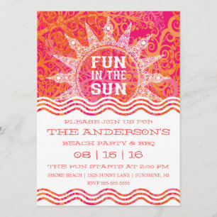 Invitation d'été d'amusement au soleil