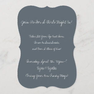 Invitation "Détends-toi, laisse ton top Knot Down" Filles Inv