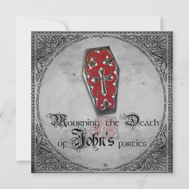 Invitation Deuil de la mort de l'invitation de partie (de la (Devant)