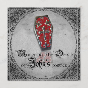 Invitation Deuil de la mort de l'invitation de partie (de la