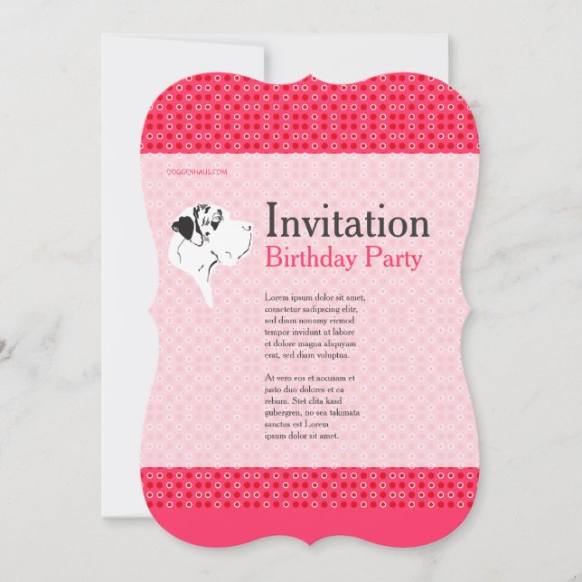 Invitation Deutche Doggen Einladung (Devant)