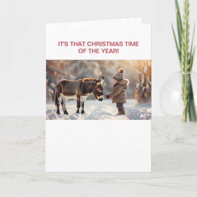 INVITATION DEUX AMIS D'HIVER À NOËL (Devant)