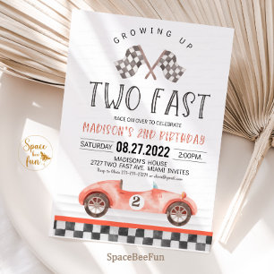 Invitation Deux Anniversaire Rapide Course d'Invitation Voitu