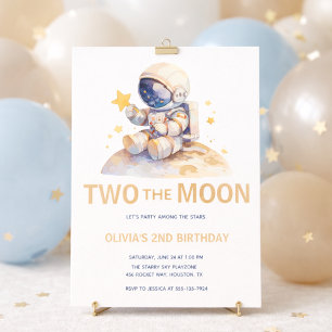 Invitation Deux astronautes de l'espace The Moon 2e anniversa