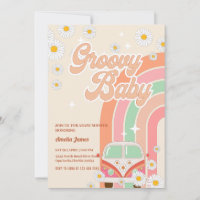 Deux baby shower Super Rose Daisy Rainbow Van