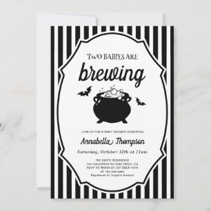 Invitation Deux bébés brassent jumeaux Baby shower d'Hallowee