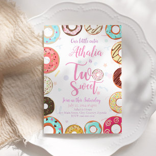 Invitation Deux beignets doux 2e anniversaire