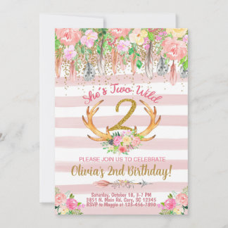 Invitation Deux bois sauvages bois bois bois bois fille invit