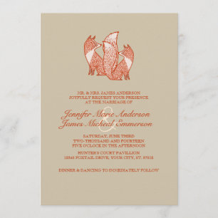 Invitation Deux Brown et ivoires Rencontres de mariage