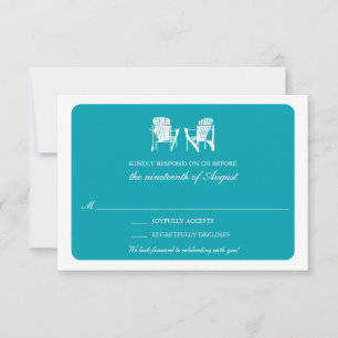 Invitation Deux chaires Adirondack RSVP TURQUOISE