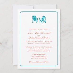 Invitation Deux chaises Adirondack Mariage