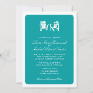 Invitation Deux chaises Adirondack Mariage