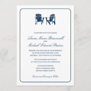 Invitation Deux chaises Adirondack Mariage