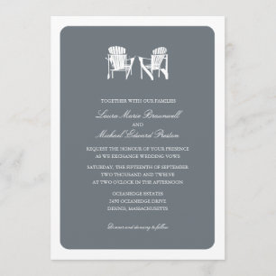 Invitation Deux chaises Adirondack Mariage