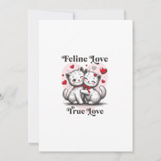 Invitation Deux chats amoureux : le passage à tabac et le pas