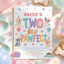 Deux chiots pastels parfaits pour un 2e anniversai