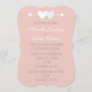 Invitation Deux coeurs