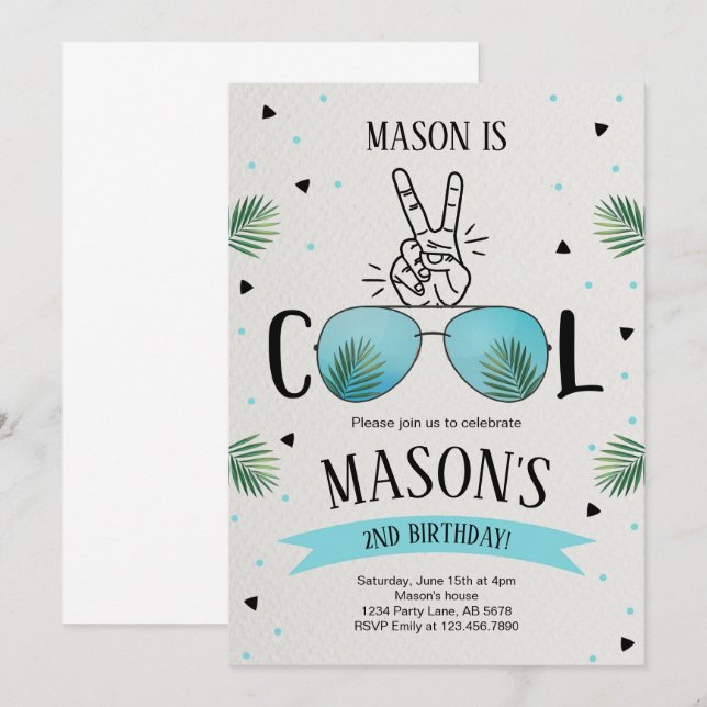 Invitation Deux Cool (Devant / Derrière)