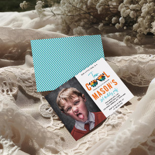 Invitation Deux Cool Boy 2e fête d'anniversaire