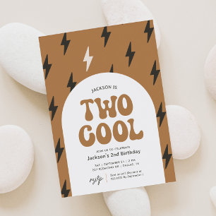 Invitation Deux Cool Retro 2e anniversaire