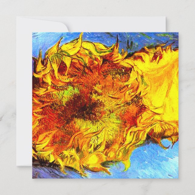 Invitation Deux Coupes de tournesols Van Gogh (Devant)