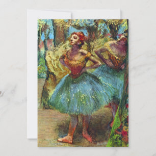 Invitation Deux danseuses d'Edgar Degas, Art de ballet vintag