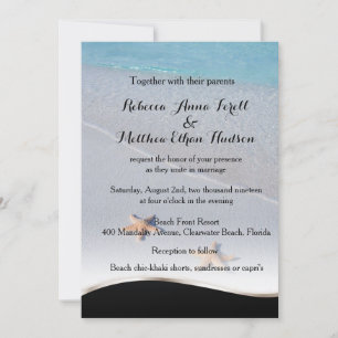 Invitation Deux de nous / Ocean Love Starfish Beach Invitatio