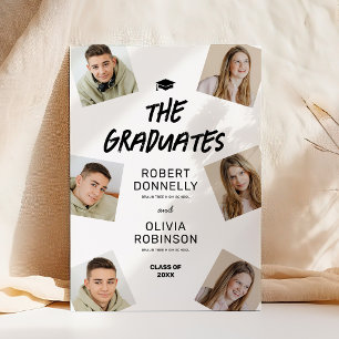 Invitation Deux diplômés photo Diplôme conjoint