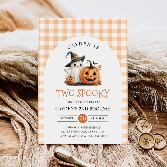 Invitation Deux Éffrayants Fantôme d'Halloween 2e anniversair (Créateur téléchargé)