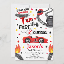 Deux Fast 2 Curious 2ème anniversaire de fête Invi