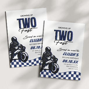 Invitation Deux Fast Boys Motorcross Dirt Bike Anniversaire