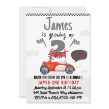 Deux Fast Race Car Boy 2e fête d'anniversaire