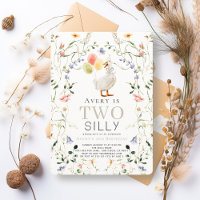 Deux Fleur sauvage d'oie soyeux Floral 2e annivers