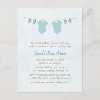 Invitation Deux Fois Comme Belle Bébé Garçon Douche Invitatio