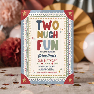Invitation Deux fois plus amusante fête fantaisiste pour le d