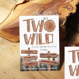 Invitation Deux garçons sauvages uniques 2e anniversaire