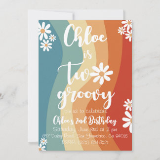 Invitation Deux Groovy Rétro