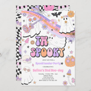 Invitation Deux Halloween Éffrayant Fantôme Super 2e annivers