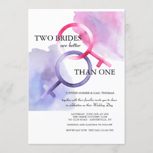 Invitation Deux jeunes mariées sont meilleures qu'un