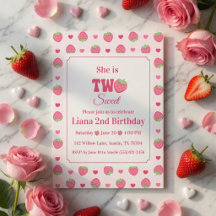 Deux jolies fraises roses pour les 2 ans d'une ado