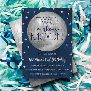 Invitation Deux La Lune 2e Anniversaire