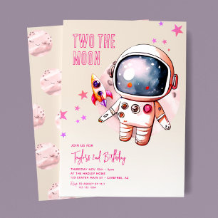 Invitation Deux La Lune Boho 2e anniversaire