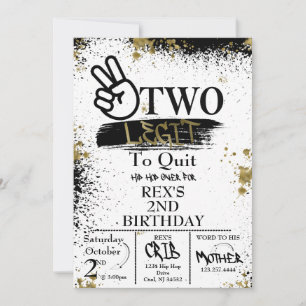 Invitation Deux legs pour quitter l'invitation d'anniversaire