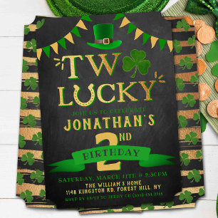 Invitation Deux Lucky St. Patrick's Day 2e anniversaire