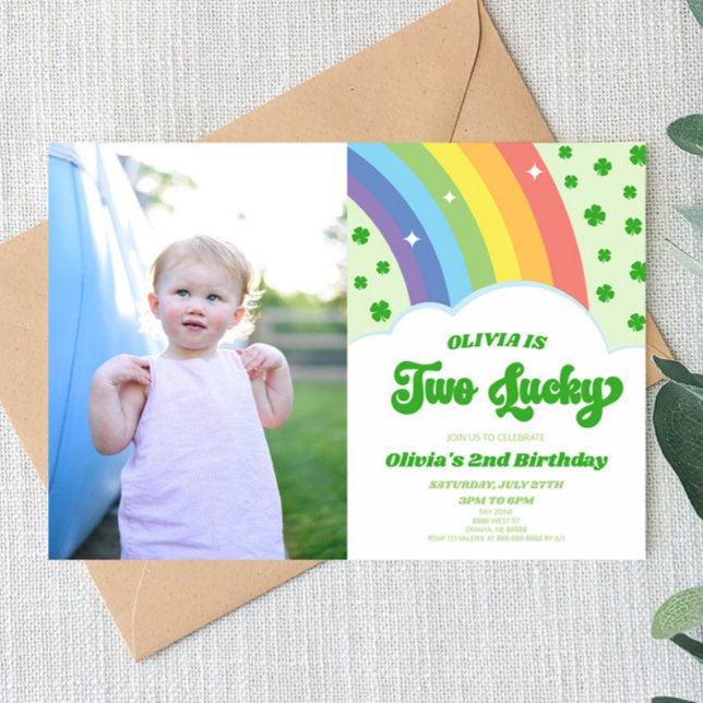 Invitation Deux Lucky St. Patrick's Day 2e fête d'anniversair (Créateur téléchargé)