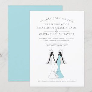 Invitation Deux Mariées Dans Les Années 1940 Style Bridal Gow